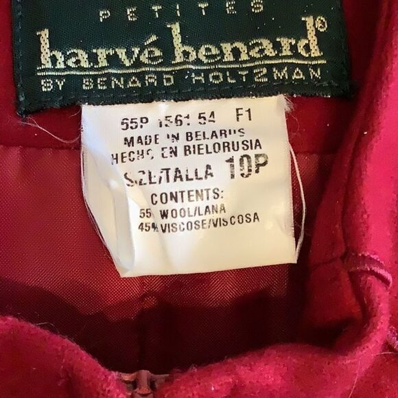Harve Benard Red Wool-Blend Jumper, Size 10P - Picture 5 of 5